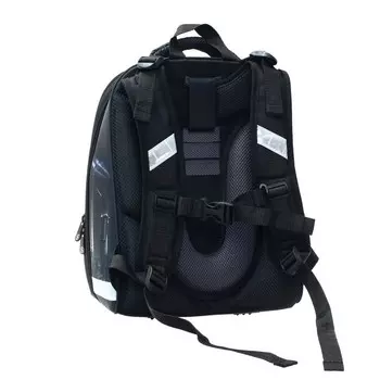 Рюкзак каркасный школьный 38 х 30 х 16 см, эргономичная спинка, Stavia "Космо-танк", мультиколор