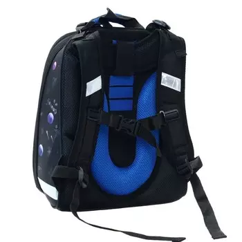 Рюкзак каркасный школьный 38 х 30 х 16 см, эргономичная спинка, Stavia "Планеты", мультиколор