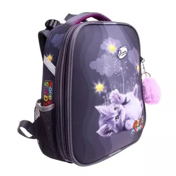 Рюкзак каркасный школьный 38 х 30 х 16 см, эргономичная спинка, Stavia "Пушок"