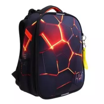 Рюкзак каркасный школьный 38 х 30 х 16 см, эргономичная спинка, Stavia "Лава"