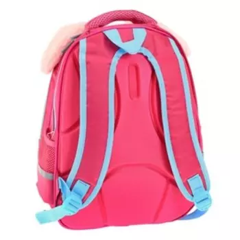 Рюкзак каркасный школьный Calligrata "Розовый зайка", 39 х 30 х 14 см