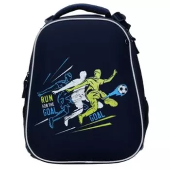 Рюкзак каркасный школьный Феникс + "Футболисты", 37 х 27 х 13 см, система роста