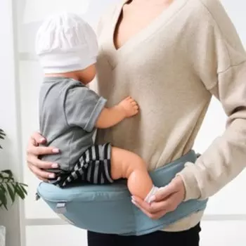 Рюкзак-кенгуру/хипсит «Животные», цвет голубой