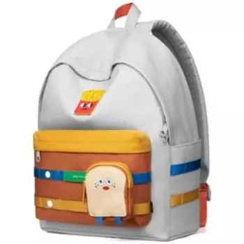 Рюкзак MAH MR20C1969B01 светло-серый/желтый/горчичный, 14"