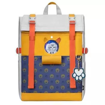 Рюкзак MAH MR20C2021B01 светло-серый/темно-синий/желтый, 14"