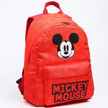Рюкзак молод Микки, 33*13*37, отд на молнии, н/карман, красный