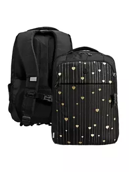 Рюкзак молодежный, 402816 см, Grizzly 544, эргономичная спинка, отделение для ноутбука, чёрный, RD-544-2_1