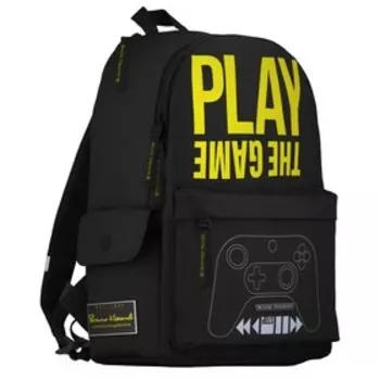 Рюкзак молодежный 40 х 30 х 17 см, Bruno Visconti 12-003 + пенал, PLAY THE GAME NOW, чёрный