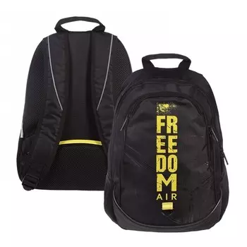 Рюкзак молодежный 42 х 30 х 20 см, эргономичная спинка, Hatber Street "Воздух свободы" чёрный NRk_90106