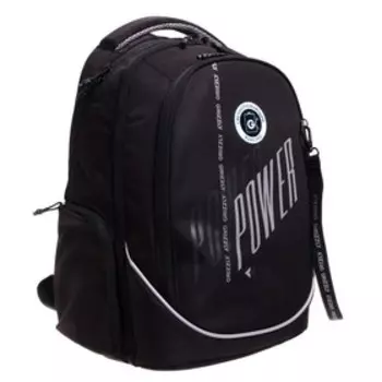 Рюкзак молодежный 44 х 28 х 23 см, эргономичная спинка, отделение для ноутбука, Grizzly 335, чёрный/серый RU-335-3_3