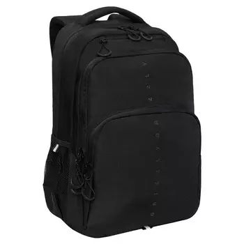 Рюкзак молодежный, 4532х23 см, Grizzly 530, эргономичная спинка, отделение для ноутбука, черный, RU-530-1_1