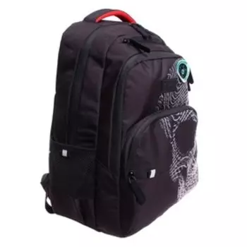 Рюкзак молодежный 45 х 32 х 23 см, эргономичная спинка, отделение для ноутбука, Grizzly 330, чёрный RU-330-2_1