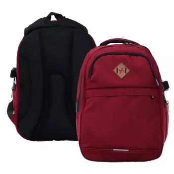 Рюкзак молодежный эргономичная спинка Stavia, 40 х 28 х 18 см, "Город-1", бордо