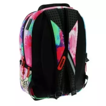 Рюкзак молодёжный 39 х 30 х 17 см, эргономичная спинка + usb и аудио выход, deVENTE Red Label, Love, розовый/зелёный
