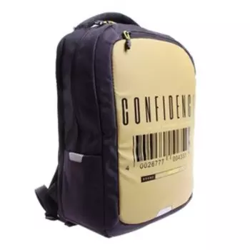 Рюкзак молодёжный 41.5 х 29 х 18 см, эргономичная спинка, отделение для ноутбука, Grizzly 334, чёрный/хаки