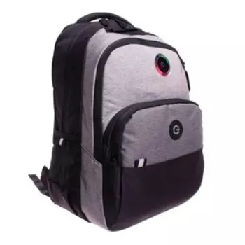 Рюкзак молодёжный 45 х 32 х 23 см, эргономичная спинка, отделение для ноутбука, Grizzly 330, чёрный/серый