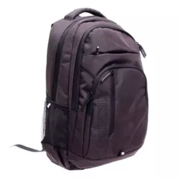 Рюкзак молодёжный, 47 х 32 х 17 см, эргономичная спинка, отделение для ноутбука, Grizzly 700, чёрный/серый RU-338-3_2