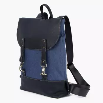 Рюкзак молодёжный, отдел на молнии, цвет синий/чёрный