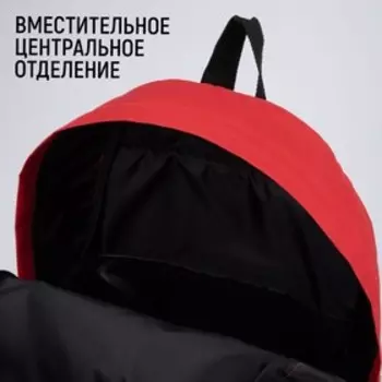 Рюкзак молодёжный «Сложный характер», 33х13х37 см, отд на молнии, н/карман, красный