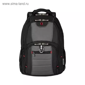 Рюкзак молодёжный Wenger, 48 х 38 х 25 см, отделение для планшета, чёрный/серый