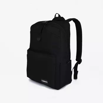 Рюкзак мужской на молнии, наружный карман, крепление для чемодана, цвет чёрный