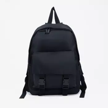 Рюкзак на молнии, 4 наружных кармана, цвет чёрный