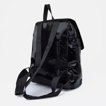 Рюкзак женский из искусственной кожи на молнии, цвет чёрный