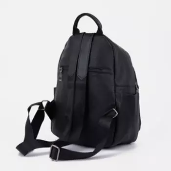 Рюкзак на молнии, цвет чёрный