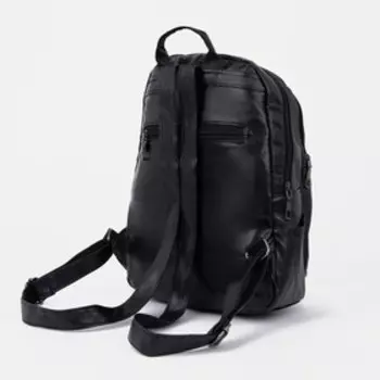 Рюкзак женский из искусственной кожи на молнии, цвет чёрный