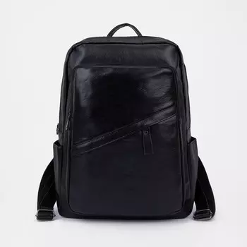 Рюкзак на молнии, цвет чёрный