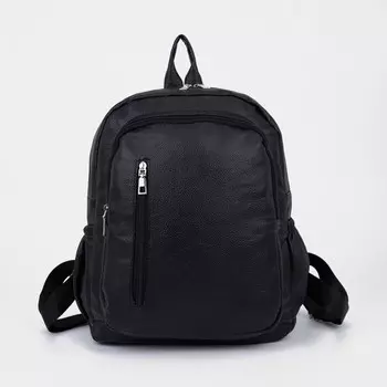 Рюкзак на молнии, цвет чёрный