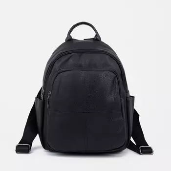 Рюкзак на молнии, цвет чёрный