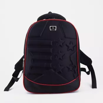 Рюкзак на молнии, цвет чёрный/красный