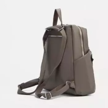 Рюкзак на молнии, цвет коричневый