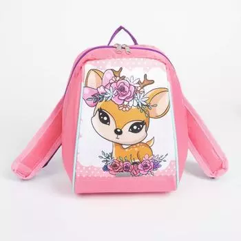 Рюкзак детский на молнии, цвет розовый