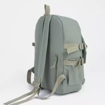 Рюкзак, отдел на молнии, 2 наружных кармана, 2 боковых кармана, цвет зелёный