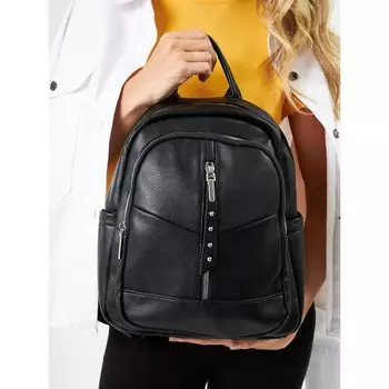 Рюкзак, отдел на молнии, цвет черный 26х15х30см