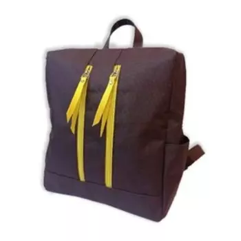 Рюкзак, отдел на молнии, цвет коричневый 25х14х28см