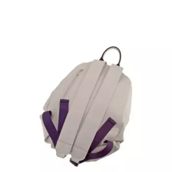 Рюкзак, отдел на молнии, цвет светло-бежевый/фиолетовый 37х25х10см