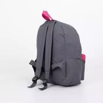 Рюкзак, отдел на молнии, наружный карман, цвет серый