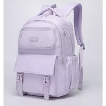 Рюкзак школьный, 2 отдела на молнии, цвет фиолетовый 31,5х15х46см