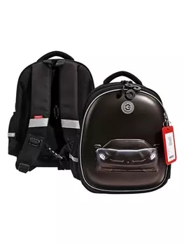 Рюкзак школьный Grizzly, 362820 см, каркасный, чёрный, RAz-587-7_1