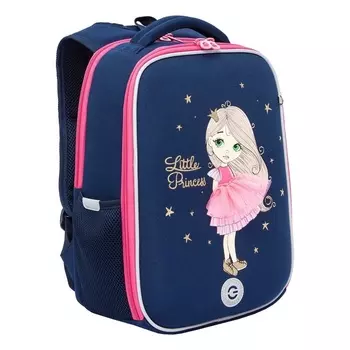 Рюкзак школьный, 3726х16 см, Grizzly, каркасный, синий, RAw-594-3_1