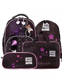 Рюкзак школьный 372812, эргономичная спинка, Across 194, пенал, мешок для обуви, папка