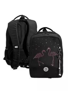 Рюкзак школьный, 392617 см, Grizzly, эргономичная спинка, чёрный, RG-566-2_2