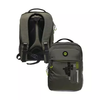 Рюкзак школьный, 39 х 26 х 19 см, Grizzly, эргономичная спинка, отделение для ноутбука, хаки