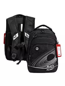 Рюкзак школьный, 402522 см, Grizzly, эргономичная спинка, отделение для ноутбука, чёрный, RB-550-3_2