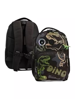 Рюкзак школьный, 402716 см, Grizzly, эргономичная спинка, отделение для ноутбука, чёрный, RB-559-3_1