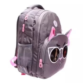 Рюкзак школьный, 40 х 27 х 20 см, Grizzly 360, эргономичная спинка, отделение для ноутбука, + брелок, серый RG-360-7_4