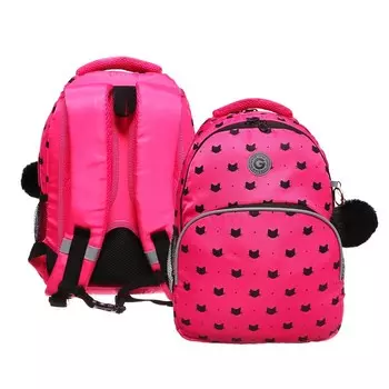 Рюкзак школьный, 40 х 27 х 20 см, Grizzly 360, эргономичная спинка, отделение для ноутбука, фуксия RG-360-5_4